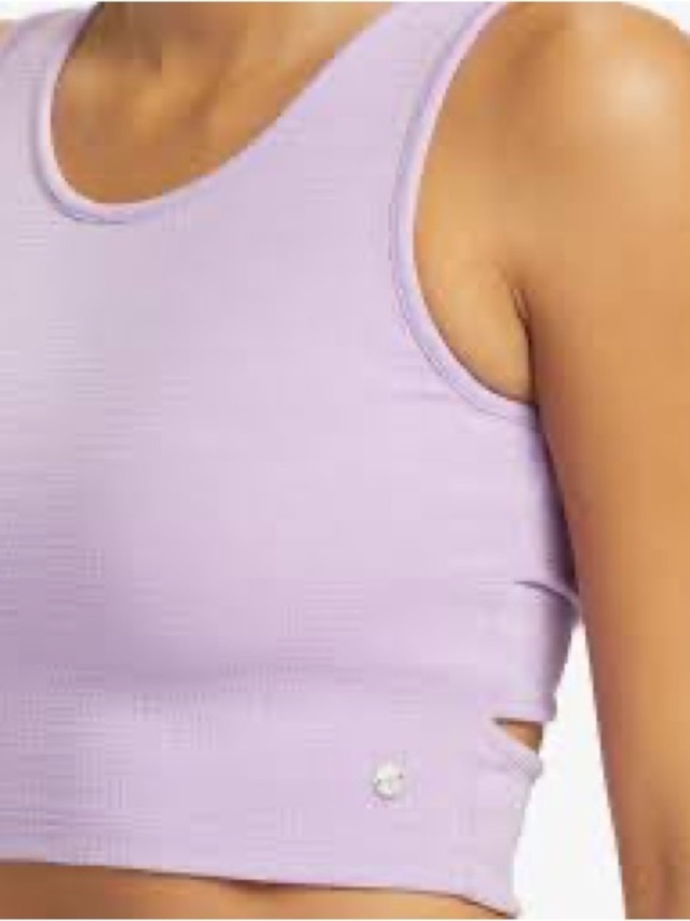 Roxy Lilac Ribbed Scoop Crop Tank
